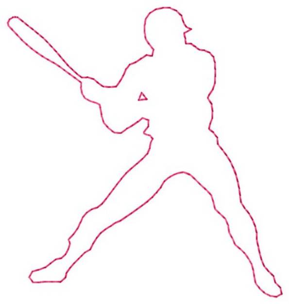 Picture of Batter Swing Machine Embroidery Design