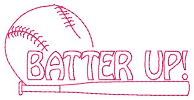 Picture of Batter Up Machine Embroidery Design