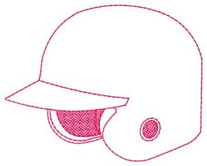 Picture of Batter Helmet Machine Embroidery Design