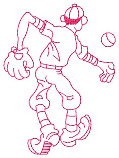 Picture of Goofy Pitcher Machine Embroidery Design