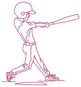 Picture of Batter Aim Machine Embroidery Design