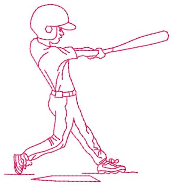 Picture of Batter Aim Machine Embroidery Design