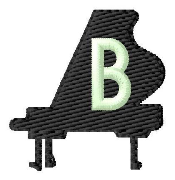 Picture of Grand Piano B Machine Embroidery Design