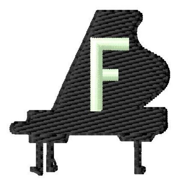 Picture of Grand Piano F Machine Embroidery Design