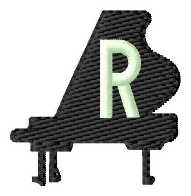 Picture of Grand Piano R Machine Embroidery Design