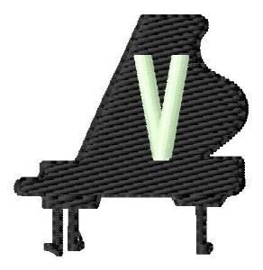 Picture of Grand Piano V Machine Embroidery Design
