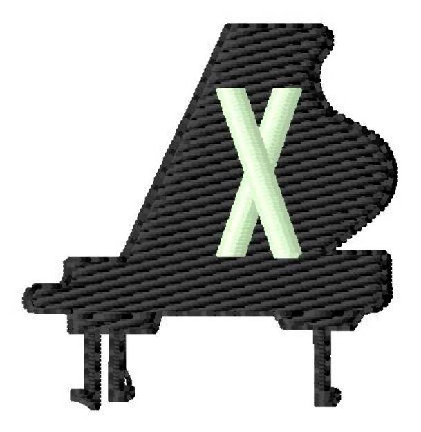 Picture of Grand Piano X Machine Embroidery Design