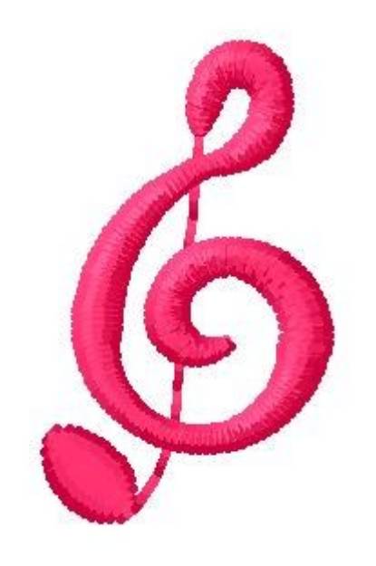 Picture of Music G Machine Embroidery Design