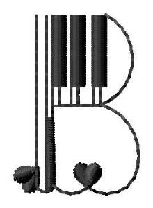 Picture of Piano B Machine Embroidery Design
