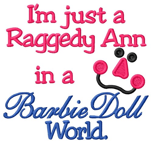 Barbie Doll Machine Embroidery Design
