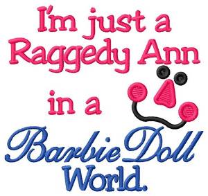 Picture of Barbie Doll Machine Embroidery Design