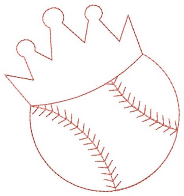 Picture of Baseball King Machine Embroidery Design