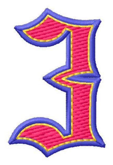 Picture of Baseball Font 3 Machine Embroidery Design