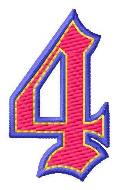 Picture of Baseball Font 4 Machine Embroidery Design