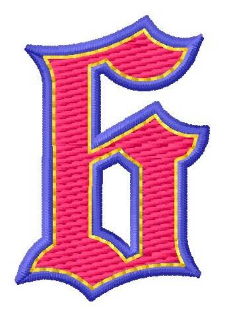 Picture of Baseball Font 6 Machine Embroidery Design