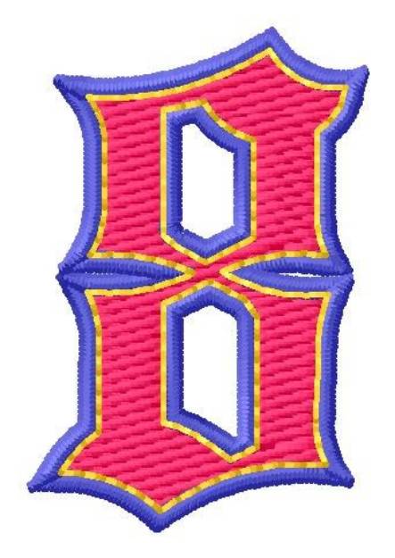 Picture of Baseball Font 8 Machine Embroidery Design