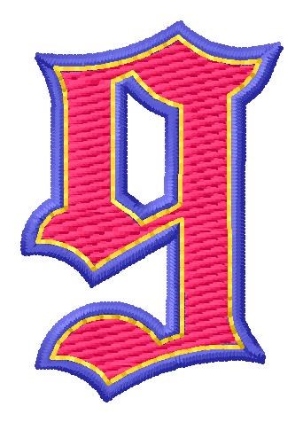 Baseball Font 9 Machine Embroidery Design