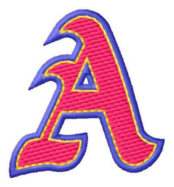 Picture of Baseball Font A Machine Embroidery Design