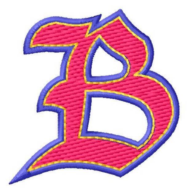 Picture of Baseball Font B Machine Embroidery Design