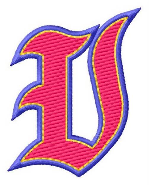 Picture of Baseball Font V Machine Embroidery Design
