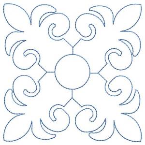 Picture of Fleur Outline Machine Embroidery Design