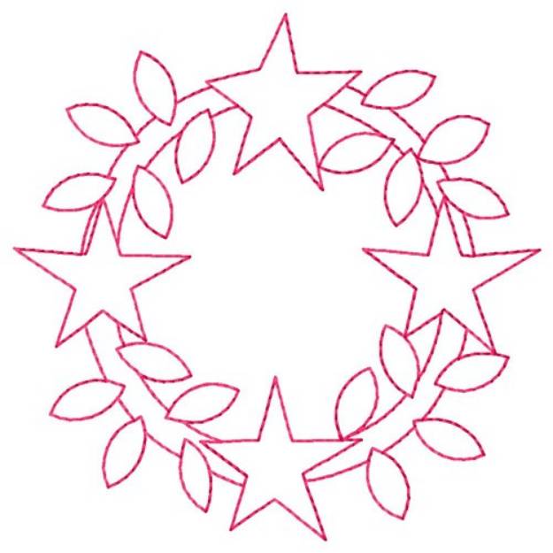 Picture of Star Wreath Machine Embroidery Design