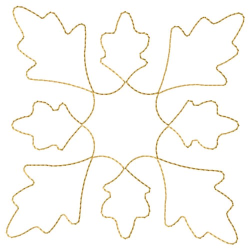 Leaves Outline Machine Embroidery Design