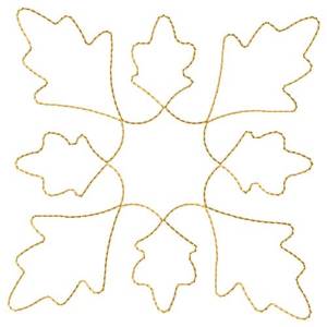 Picture of Leaves Outline Machine Embroidery Design