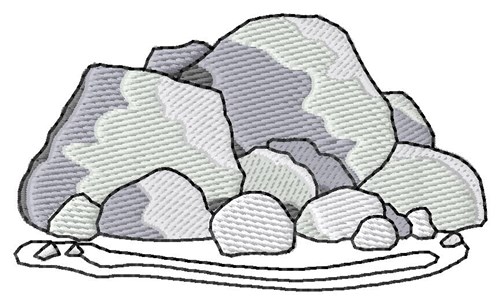 A Rock Pile Machine Embroidery Design