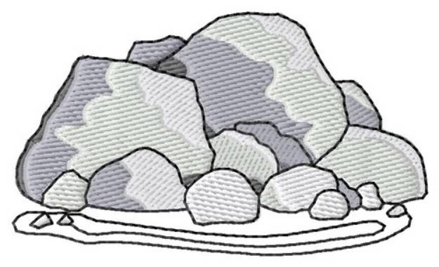 Picture of A Rock Pile Machine Embroidery Design