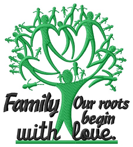 Family Roots Machine Embroidery Design