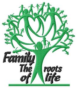 Picture of Family Tree Roots Machine Embroidery Design