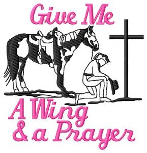 Picture of Wing And Prayer Machine Embroidery Design