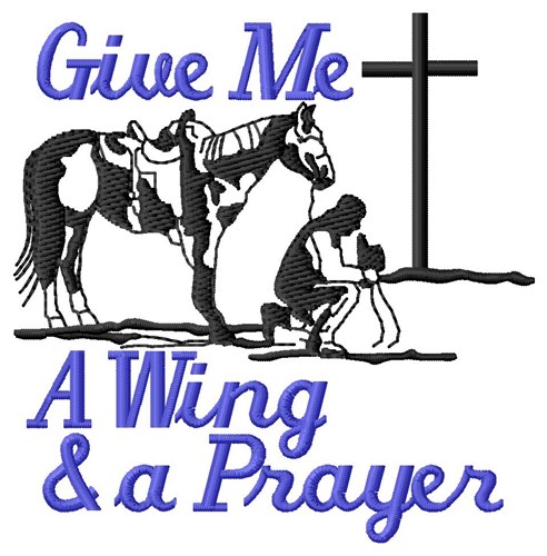 Wing & Prayer Machine Embroidery Design