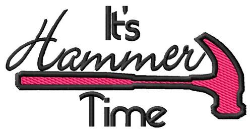 Hammer Time Machine Embroidery Design
