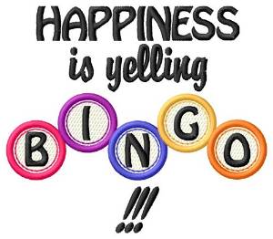 Picture of Bingo Happiness Machine Embroidery Design