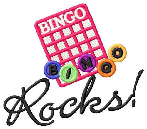 Bingo Rocks Machine Embroidery Design