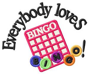 Picture of Love Bingo Machine Embroidery Design