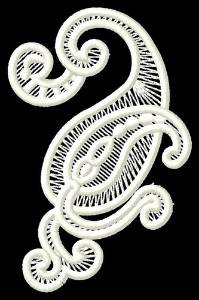 Picture of FSL Paisley Machine Embroidery Design