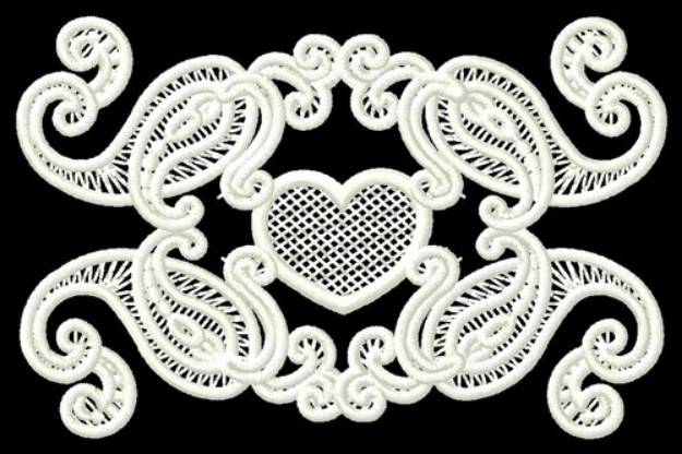 Picture of Paisley Heart Machine Embroidery Design