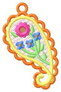 Picture of Paisley Floral Ornament Machine Embroidery Design