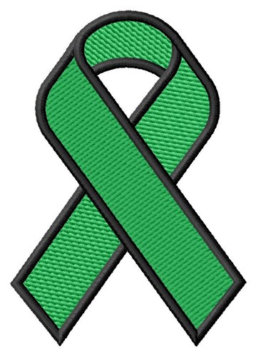 Green Ribbon Machine Embroidery Design