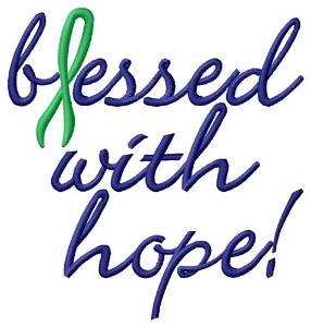 Picture of Bessed With Hope Machine Embroidery Design