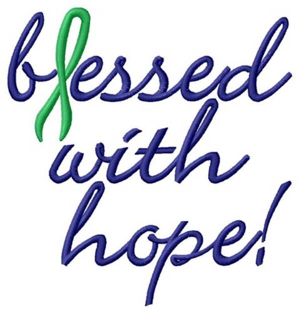 Picture of Bessed With Hope Machine Embroidery Design