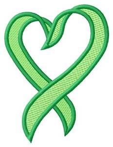 Picture of Heart Ribbon Machine Embroidery Design