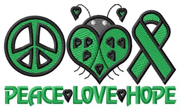 Picture of Peace Love Hope Machine Embroidery Design