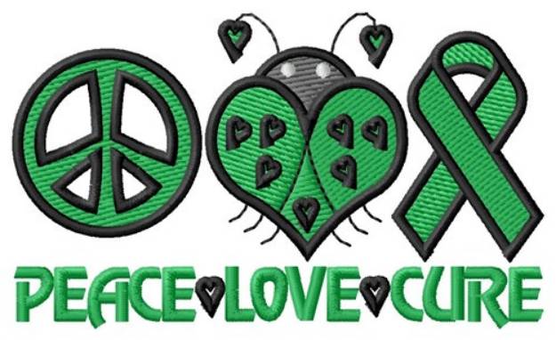 Picture of Peace Love Cure Machine Embroidery Design
