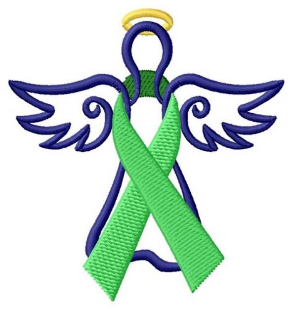 Picture of Angel Ribbon Organ Donor Machine Embroidery Design