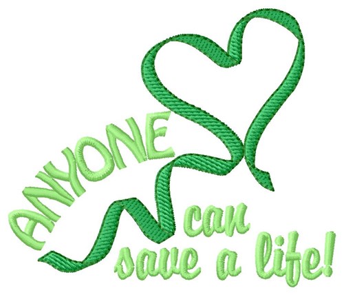 Save A Life! Machine Embroidery Design