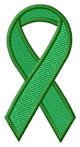 Green Awareness Ribbon Machine Embroidery Design